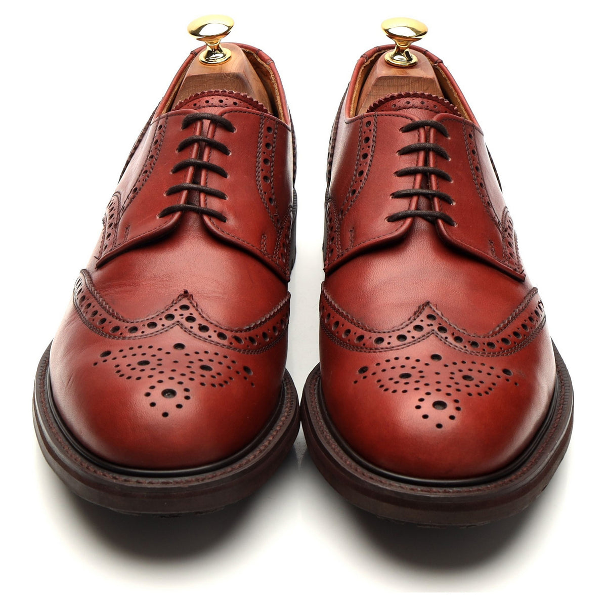 &#39;Stirling&#39; Brown Leather Derby Brogue UK 9