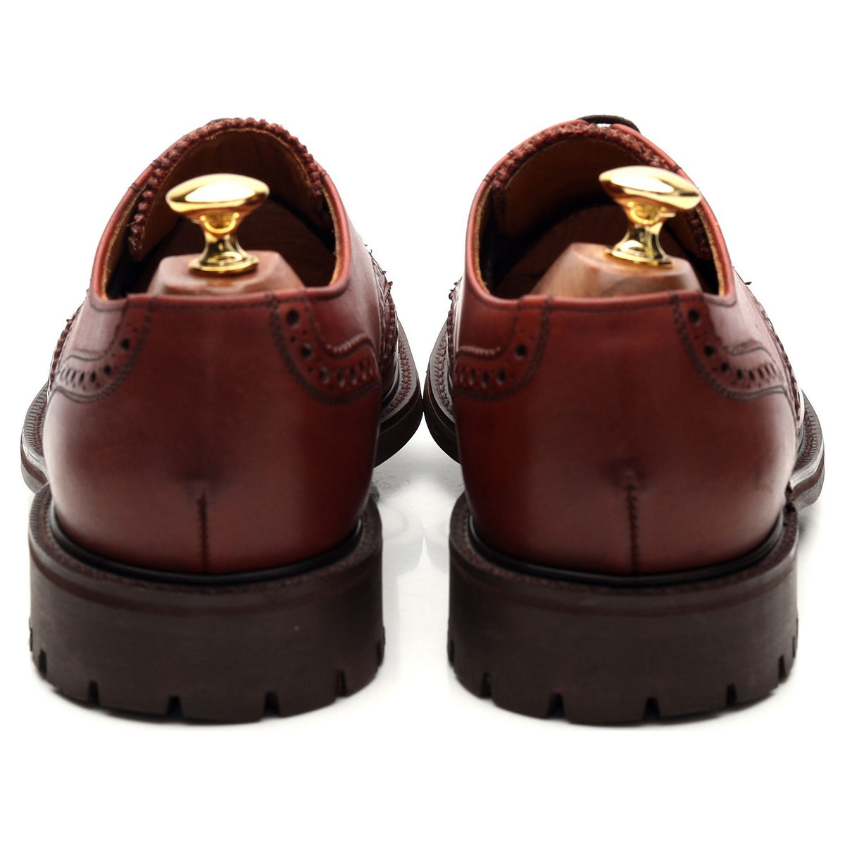 &#39;Stirling&#39; Brown Leather Derby Brogue UK 9