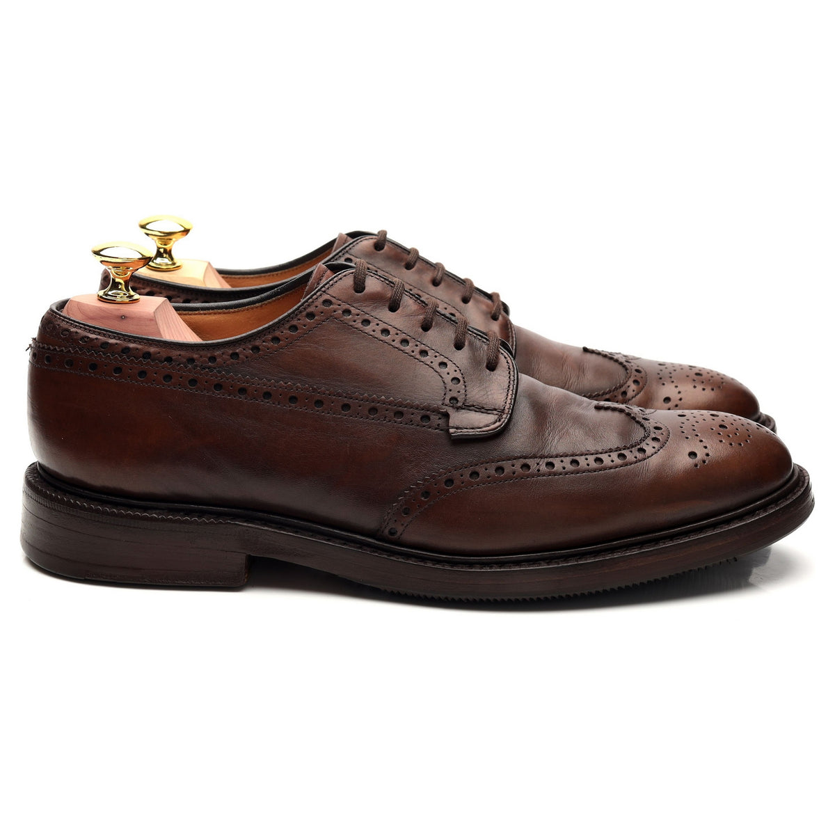 &#39;Brookland&#39; Brown Leather Derby Brogue UK 7 F