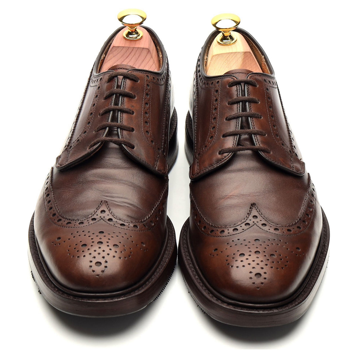 &#39;Brookland&#39; Brown Leather Derby Brogue UK 7 F