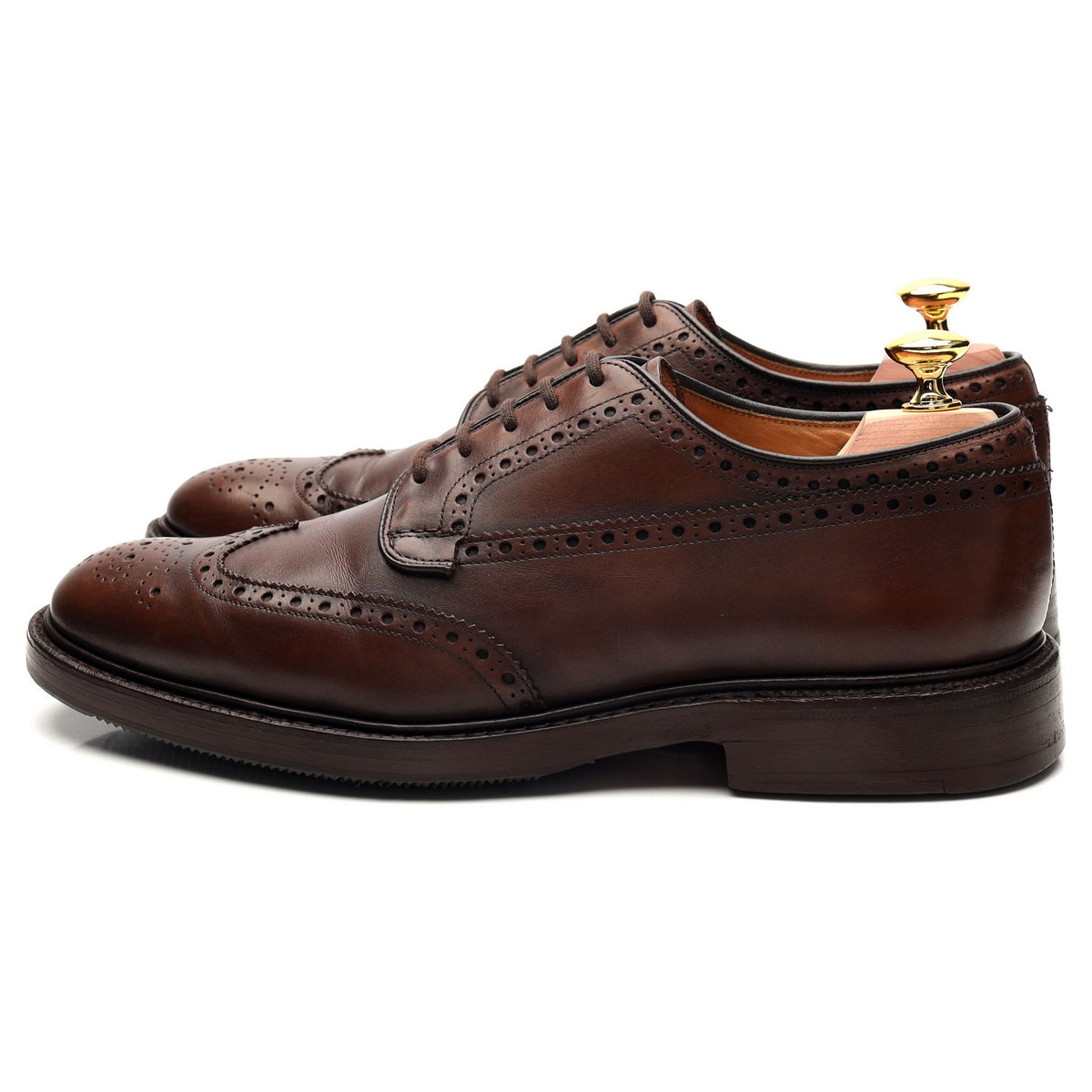 &#39;Brookland&#39; Brown Leather Derby Brogue UK 7 F