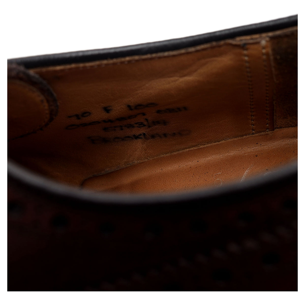 &#39;Brookland&#39; Brown Leather Derby Brogue UK 7 F