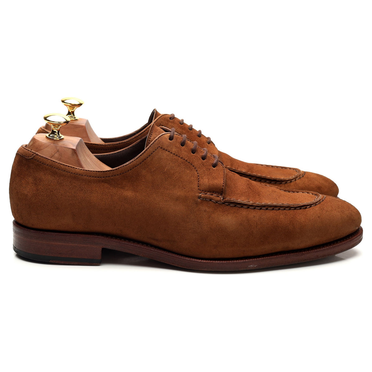 &#39;757&#39; Snuff Brown Suede Split Toe Derby UK 10 EE