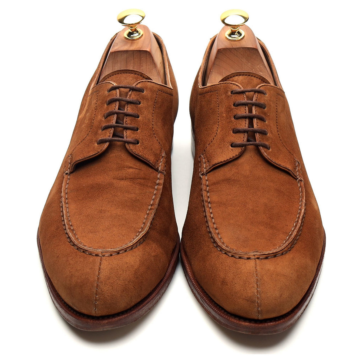 &#39;757&#39; Snuff Brown Suede Split Toe Derby UK 10 EE