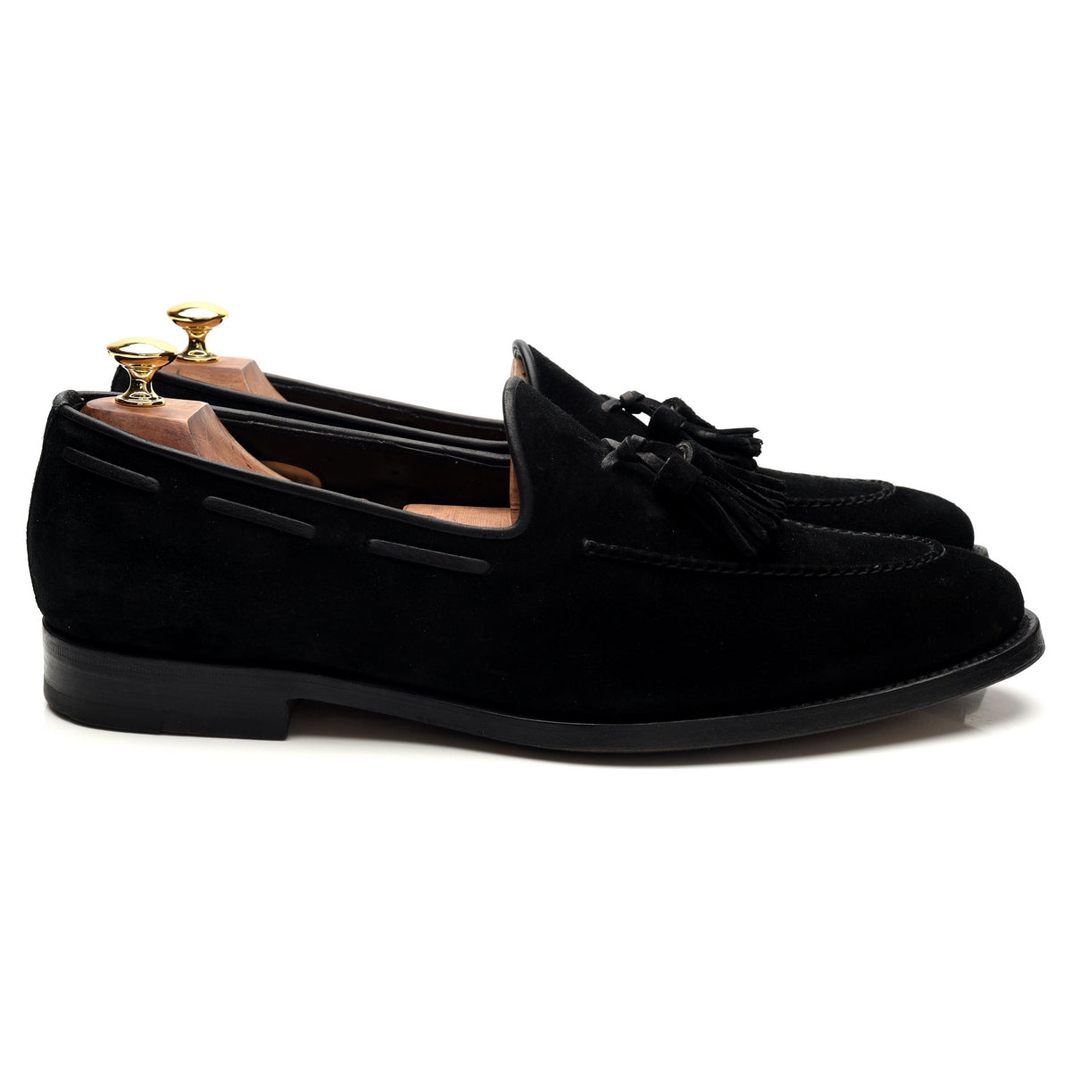 Black Suede Tassel Loafer UK 10 F