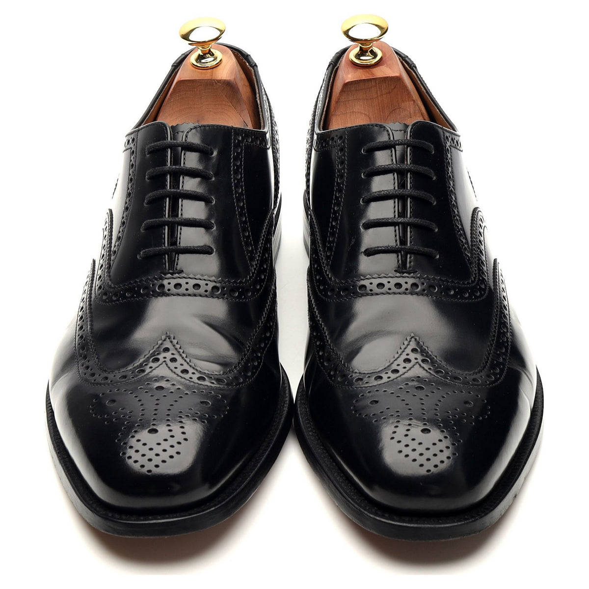 &#39;202B&#39; Black Leather Oxford Brogue UK 9 G