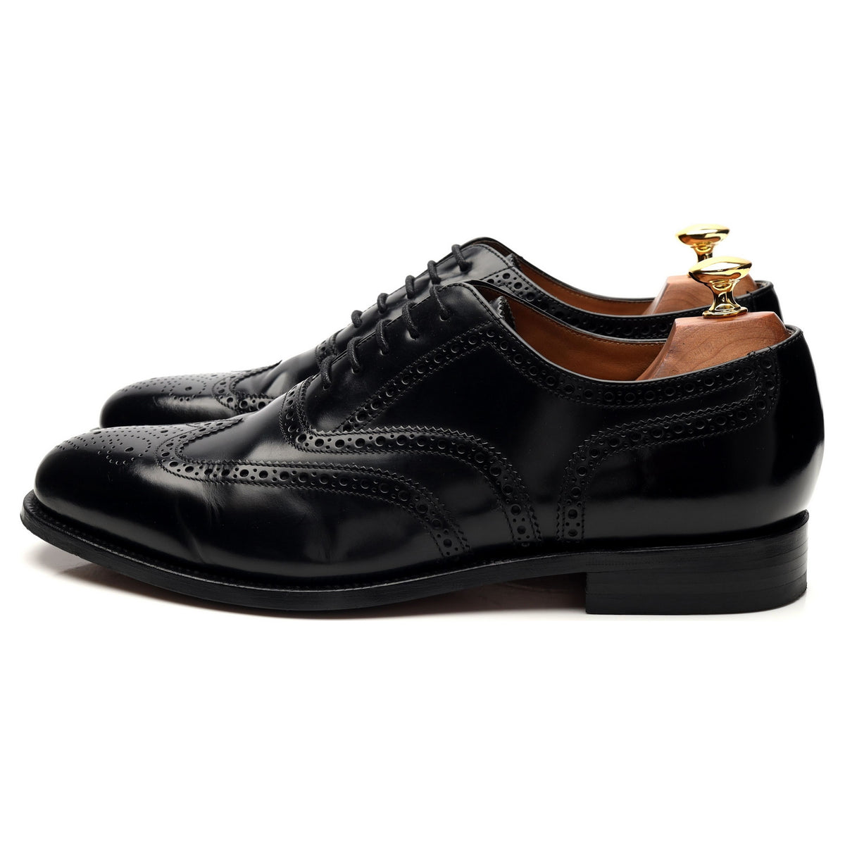 &#39;202B&#39; Black Leather Oxford Brogue UK 9 G