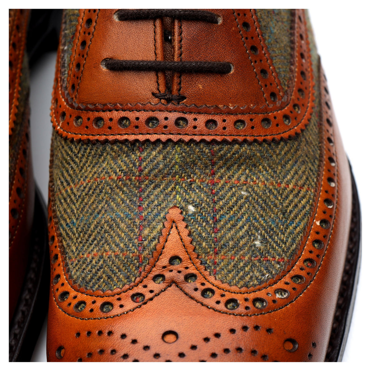 &#39;Bodmin&#39; Tan Brown Leather Oxford Brogues UK 8.5 F