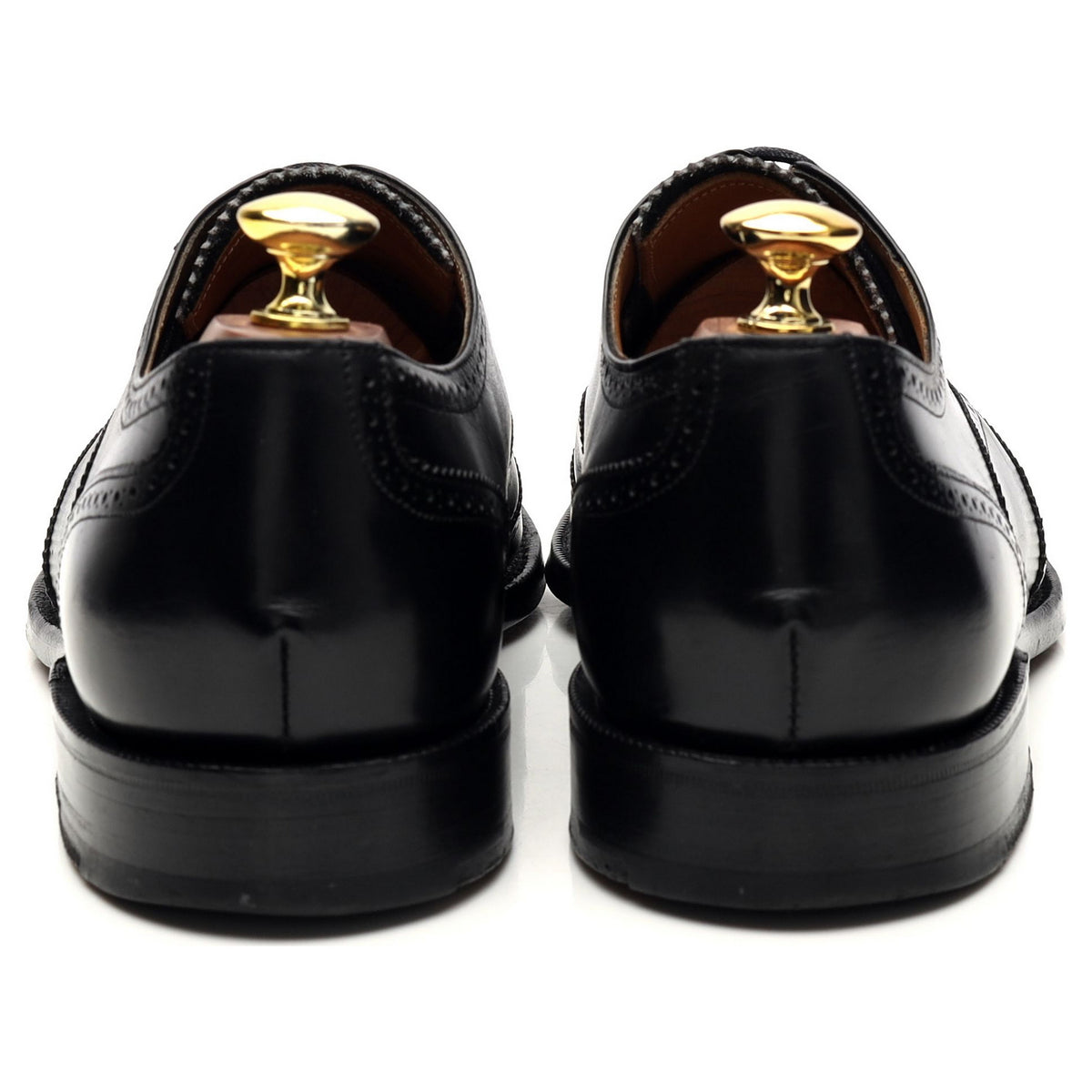 &#39;Newbury&#39; Black Leather Oxford Brogues UK 8.5 F