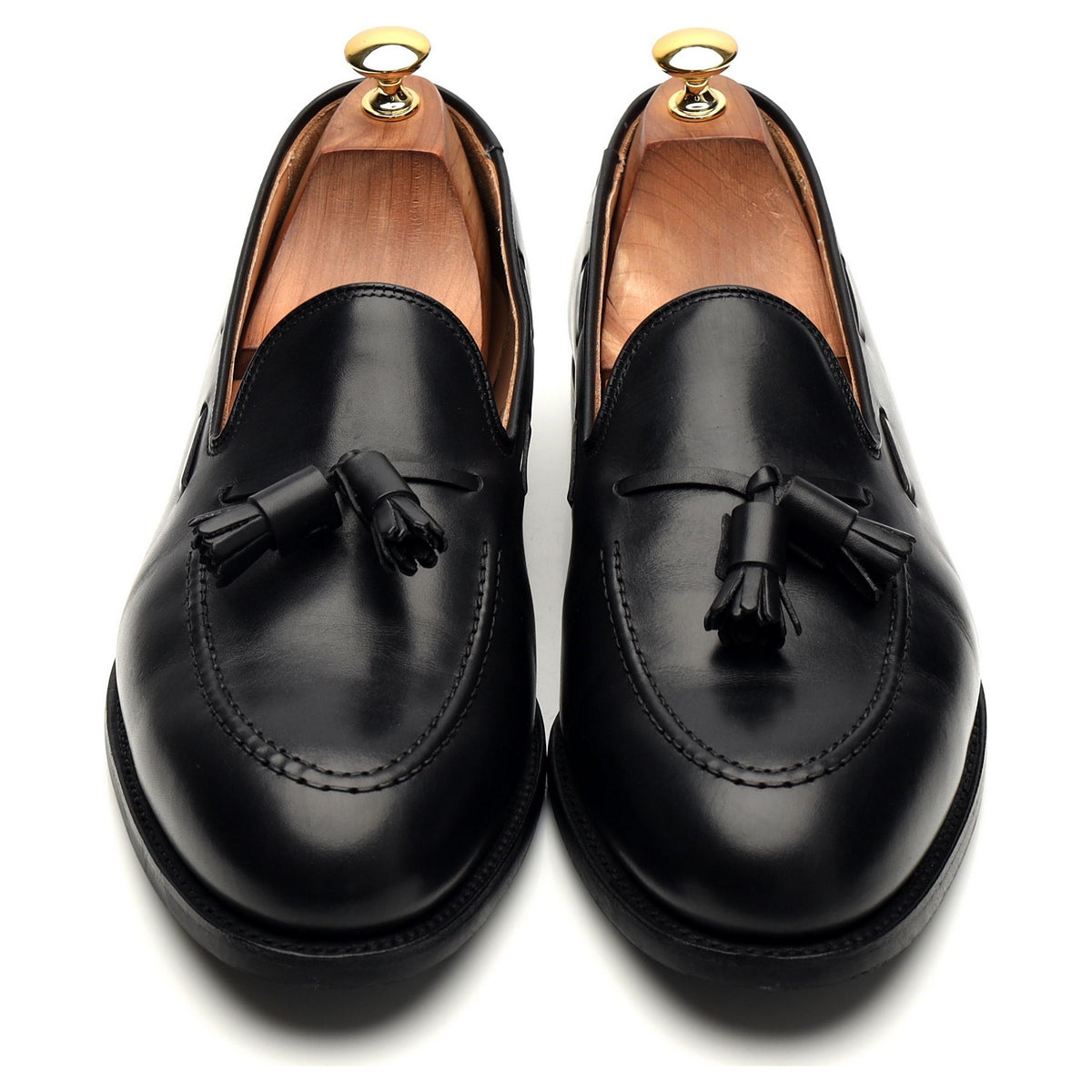 &#39;Cavendish 2&#39; Black Leather Tassel Loafer UK 10 E