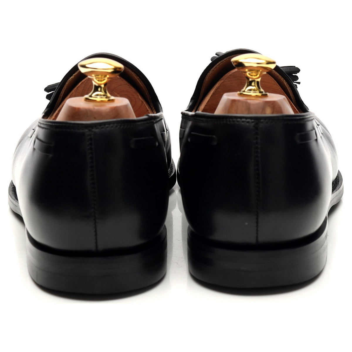 &#39;Cavendish 2&#39; Black Leather Tassel Loafer UK 10 E