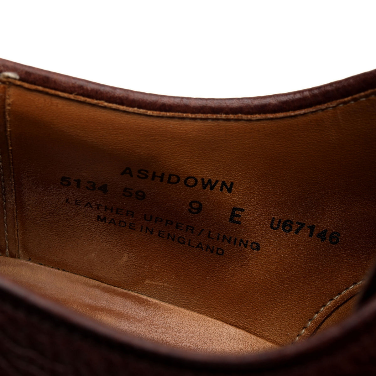 &#39;Ashdown&#39; Dark Brown Leather Derby UK 9 E