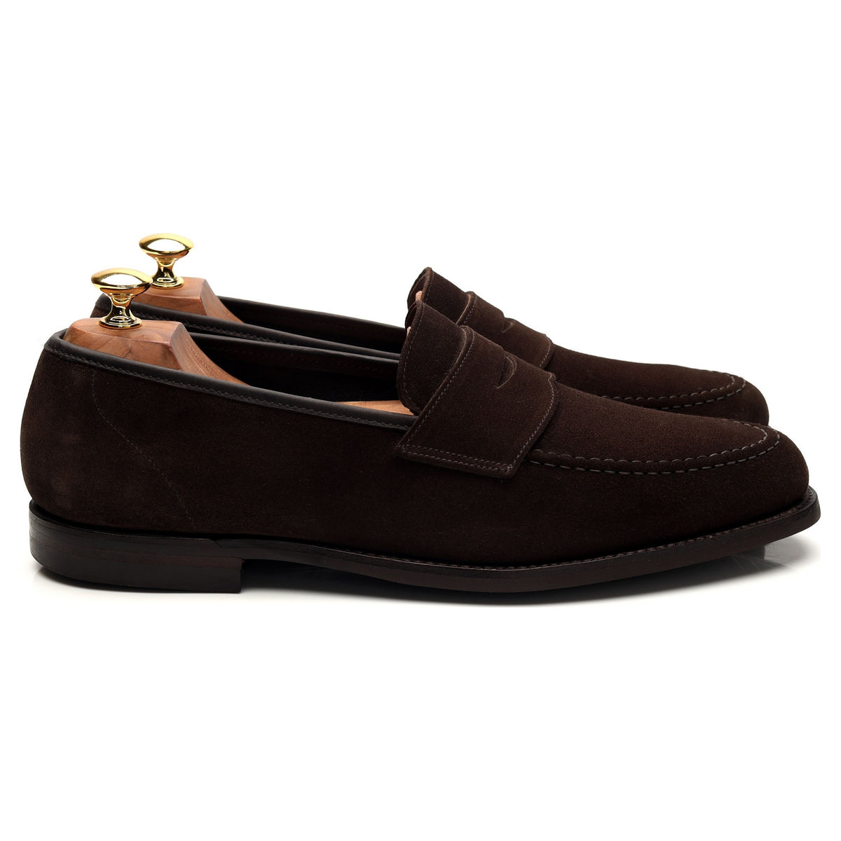 &#39;Harvard 2&#39; Dark Brown Suede Loafers UK 10 E