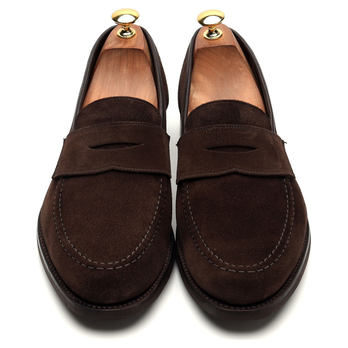 &#39;Harvard 2&#39; Dark Brown Suede Loafers UK 10 E