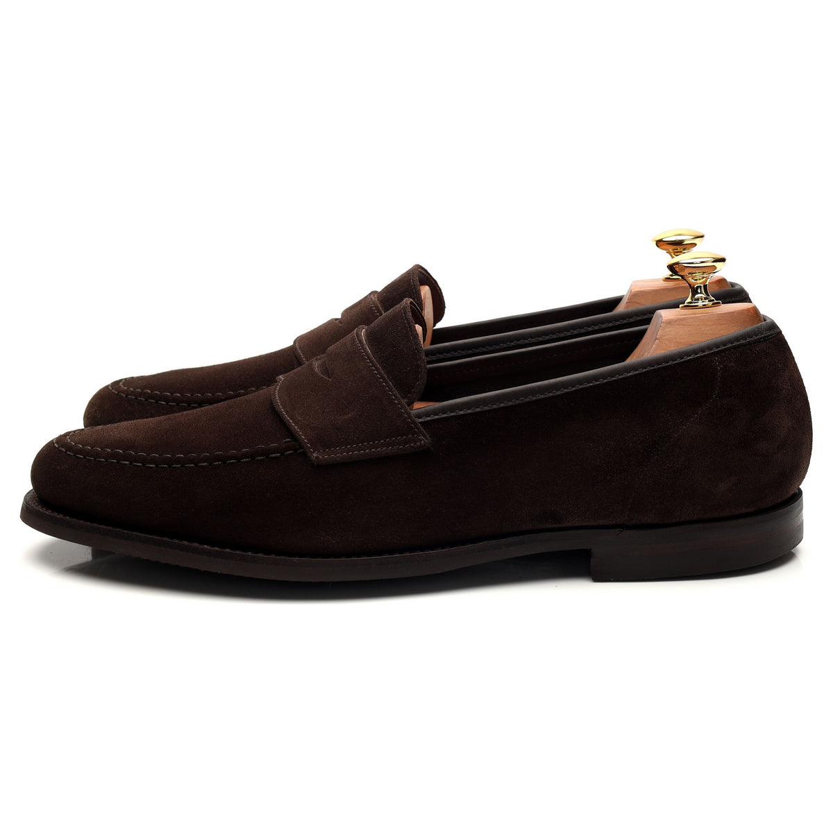 &#39;Harvard 2&#39; Dark Brown Suede Loafers UK 10 E