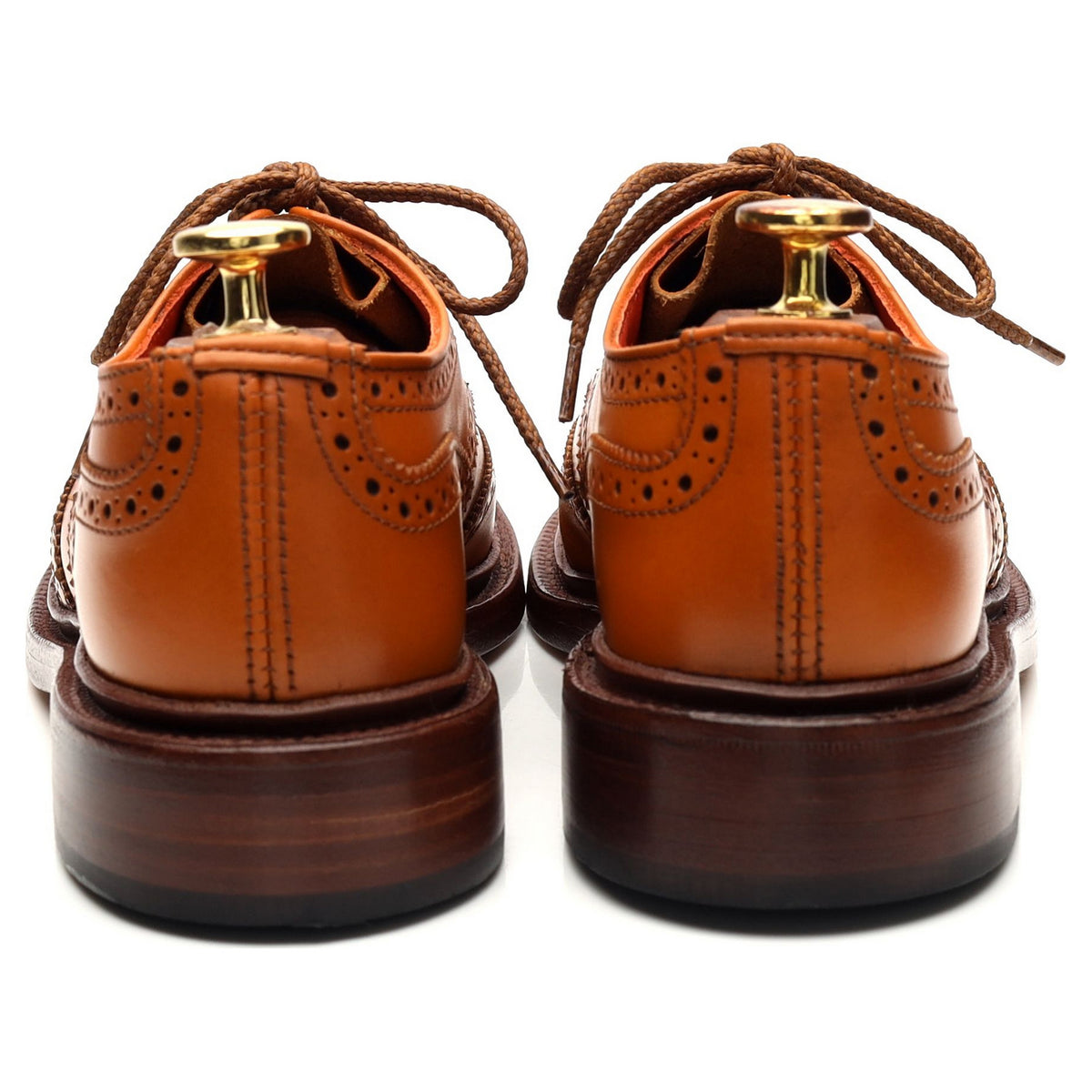 Women&#39;s &#39;Anne&#39; Tan Brown Leather Derby Brogues UK 3.5