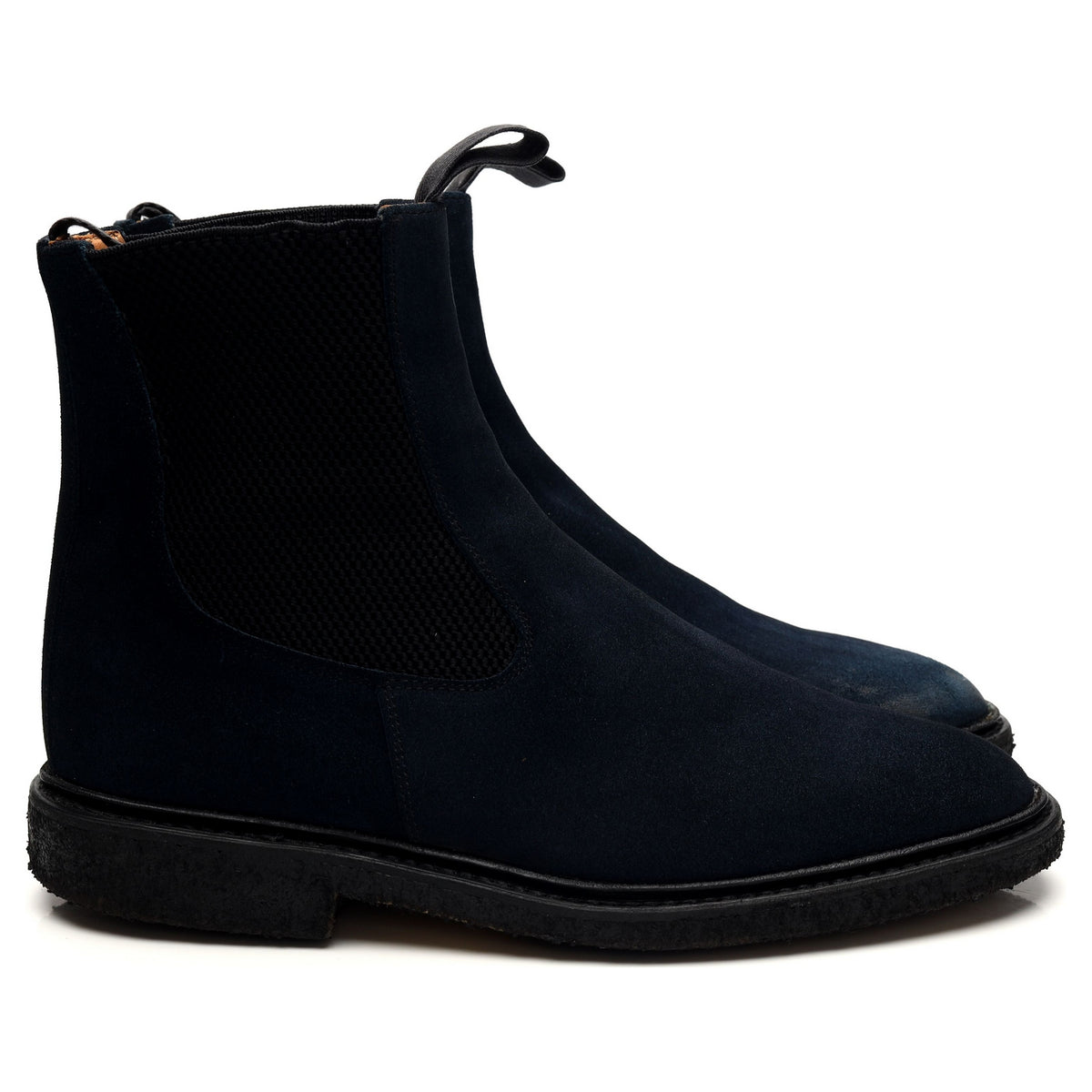 &#39;Stephen&#39; Navy Blue Suede Chelsea Boot UK 8