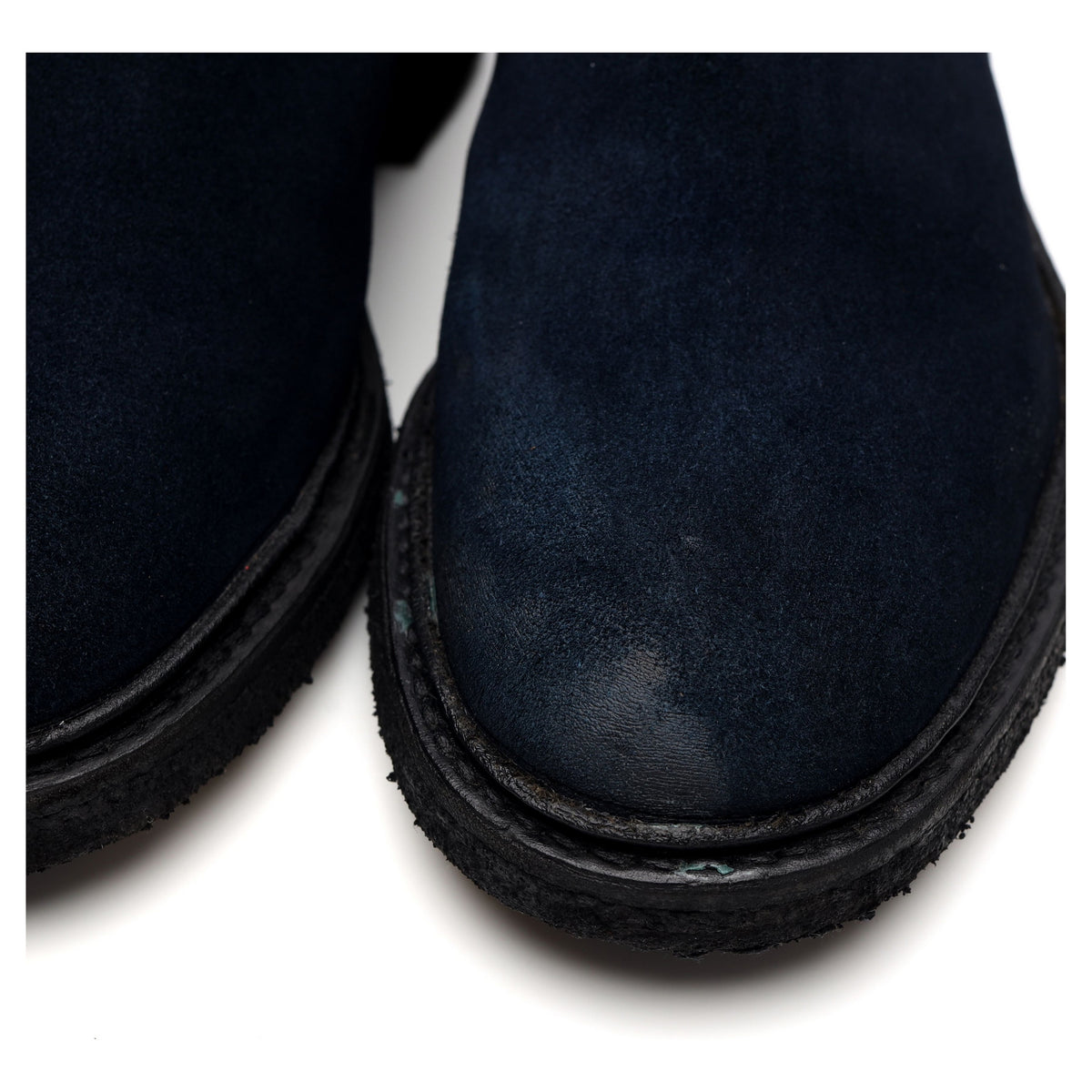 &#39;Stephen&#39; Navy Blue Suede Chelsea Boot UK 8