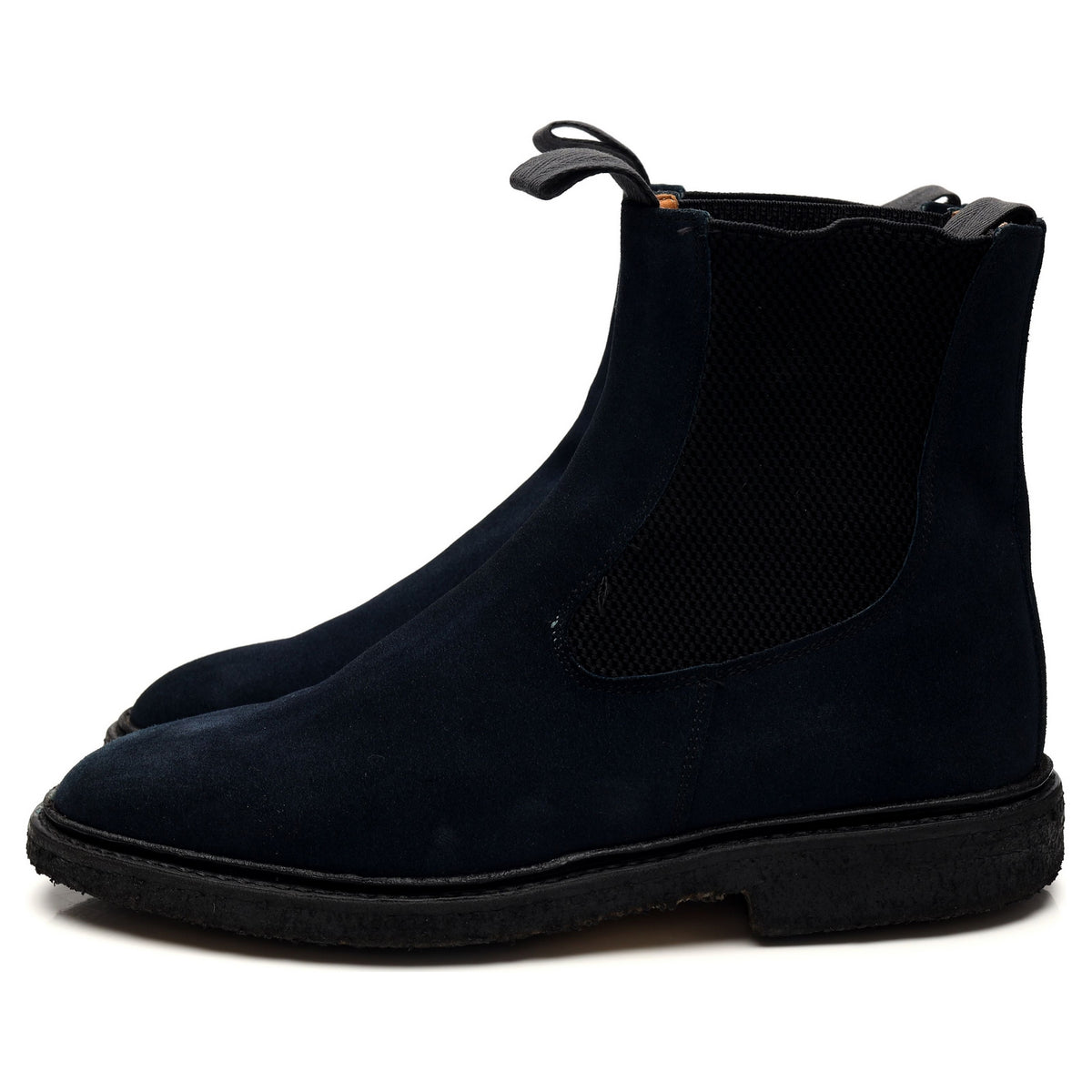 &#39;Stephen&#39; Navy Blue Suede Chelsea Boot UK 8