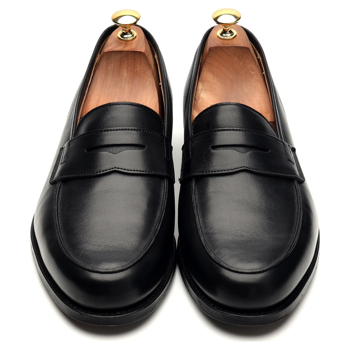 &#39;Grantham 2&#39; Black Leather Loafers UK 10 E