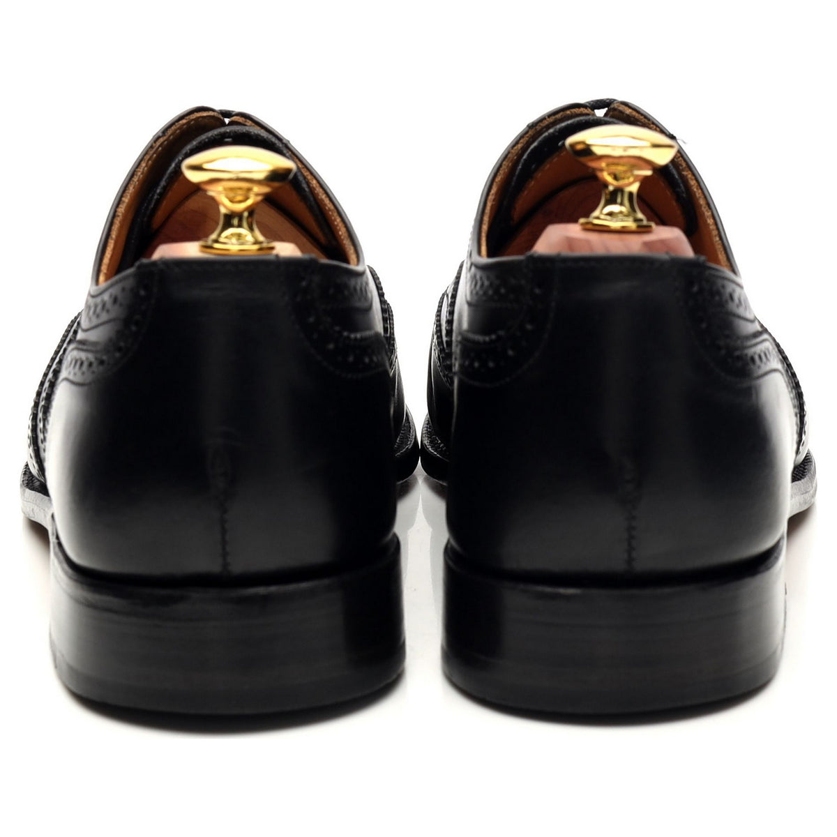 &#39;Epsom&#39; Black Leather Oxford Brogues UK 7