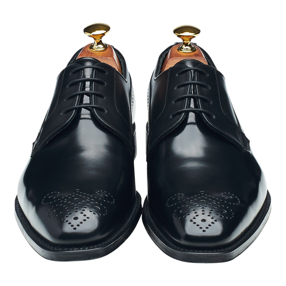 'Aldgate' Black Leather Derby Brogues UK 6 F