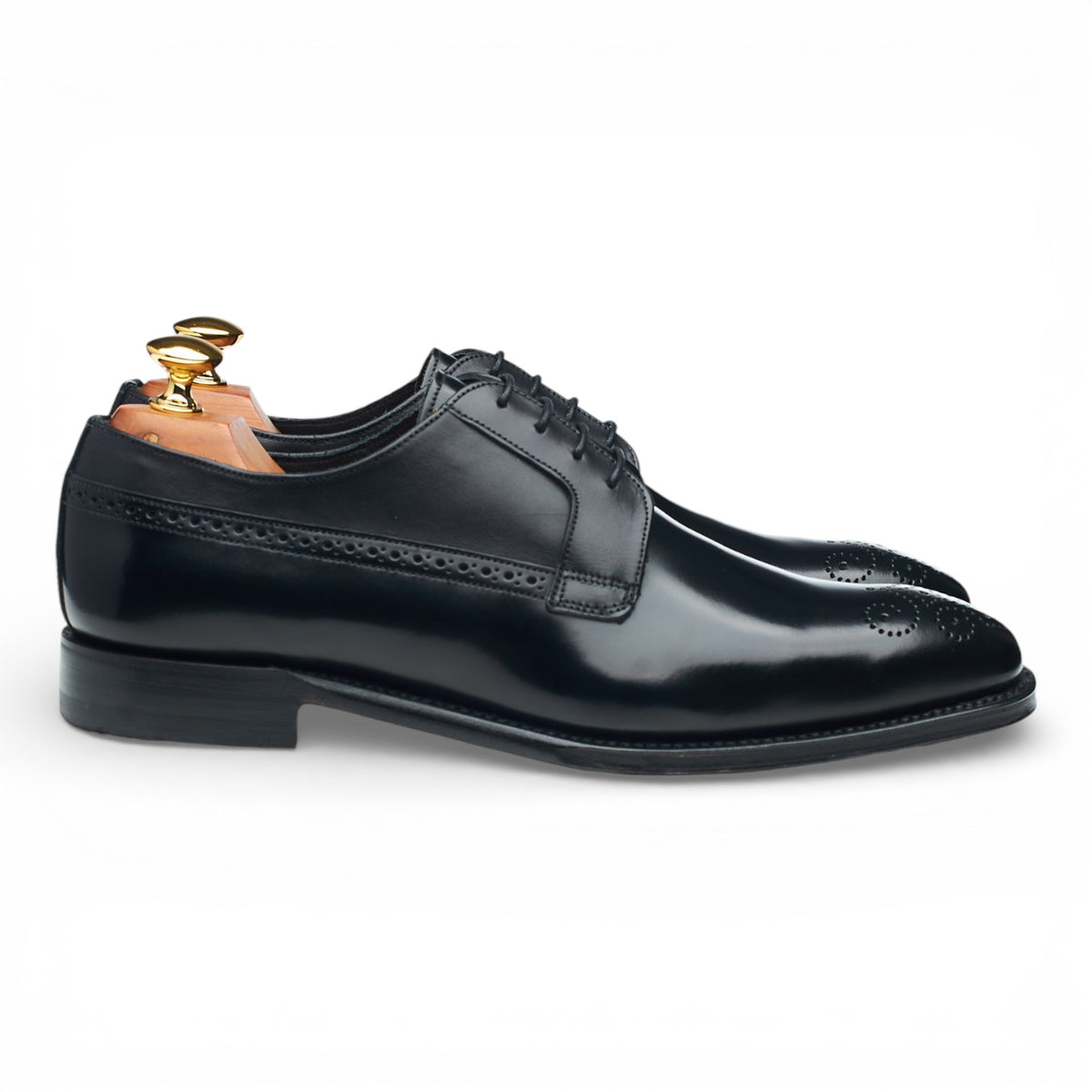 'Aldgate' Black Leather Derby Brogues UK 6 F