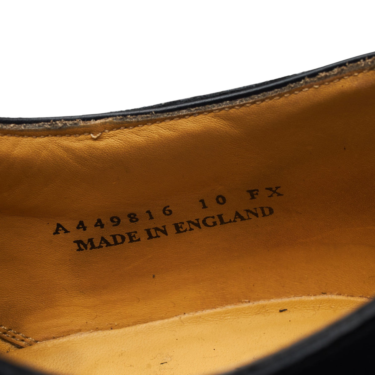 'Wright' Black Leather Oxford UK 10 FX