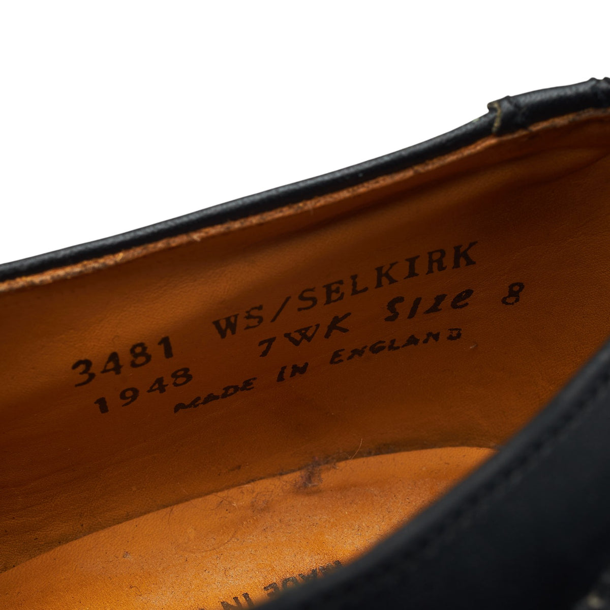 'Selkirk' Black Leather Derby Brogues UK 8