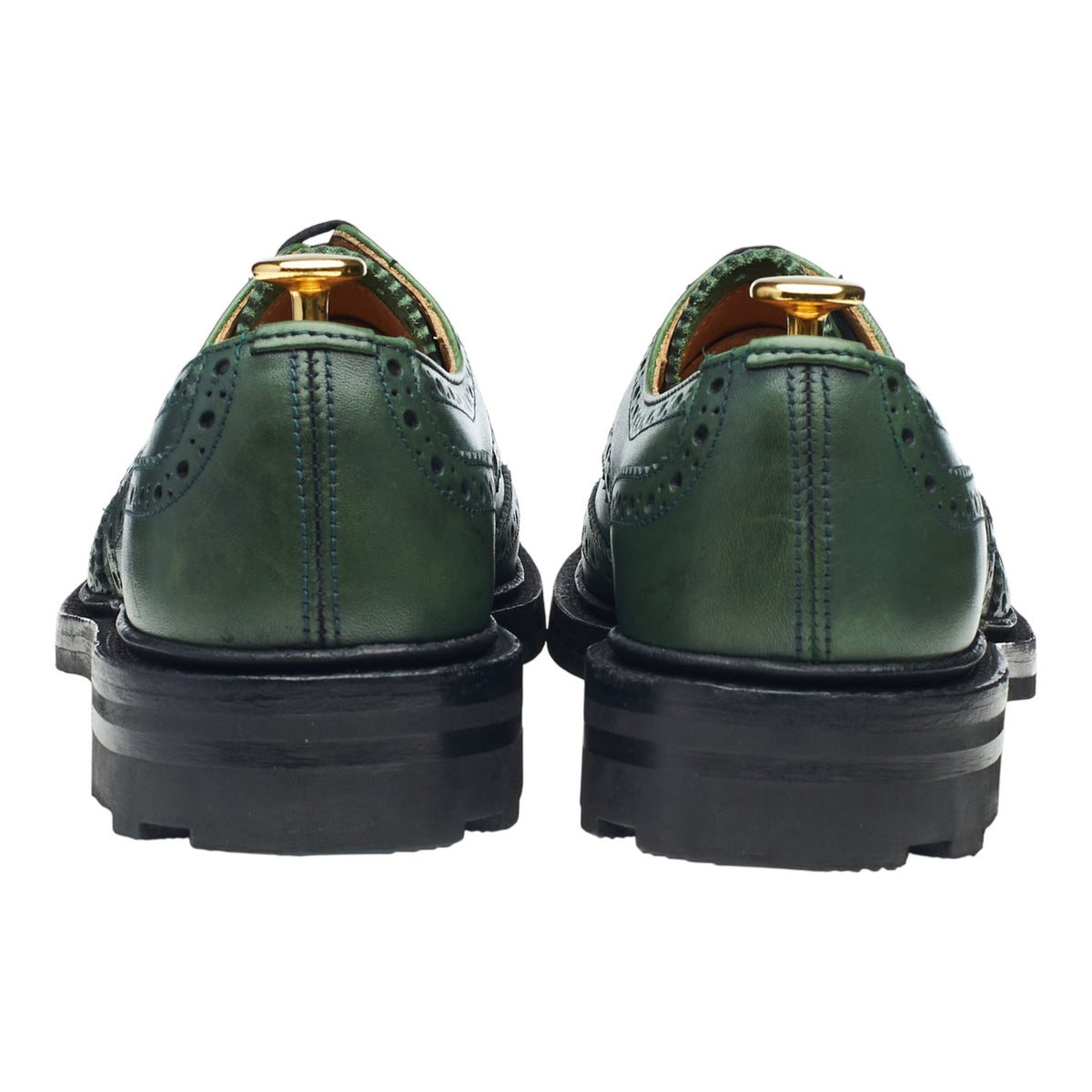 'Durham' Green Leather Derby Brogues UK 6