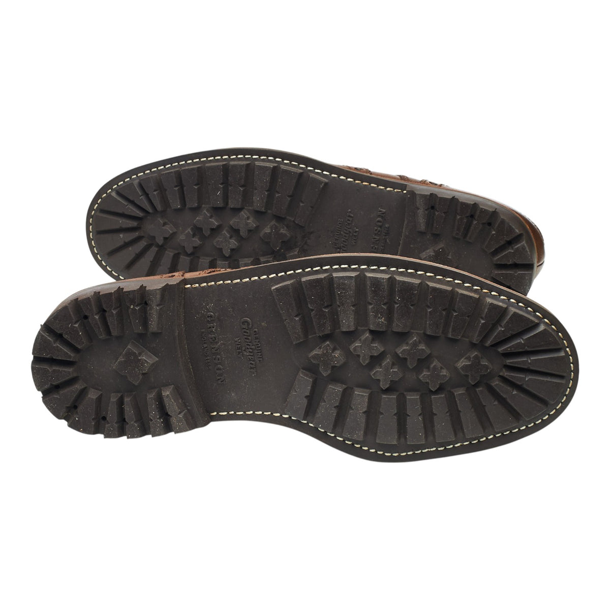 'Archie' Brown Grain Leather Derby Brogues UK 9 G