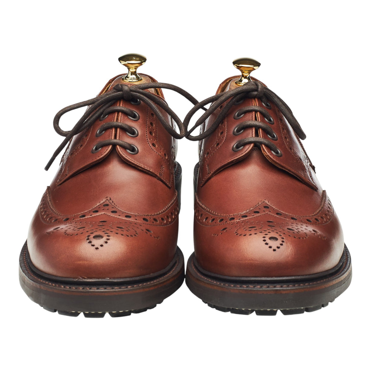 Hoggs of Fife 'Glengarry' Brown Leather Derby Brogues UK 11 G