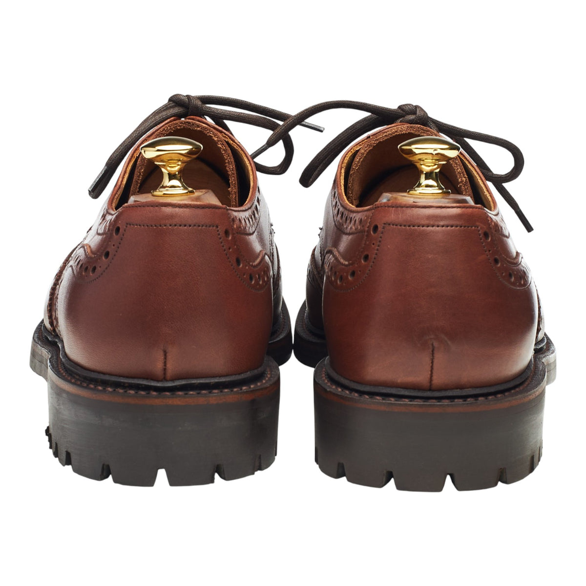 Hoggs of Fife 'Glengarry' Brown Leather Derby Brogues UK 11 G