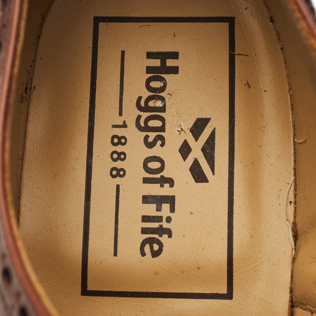 Hoggs of Fife 'Glengarry' Brown Leather Derby Brogues UK 11 G