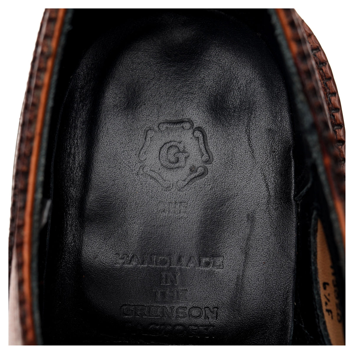 &#39;Harrow&#39; Triple Welt Tan Brown Leather Oxford Brogues UK 6.5 F