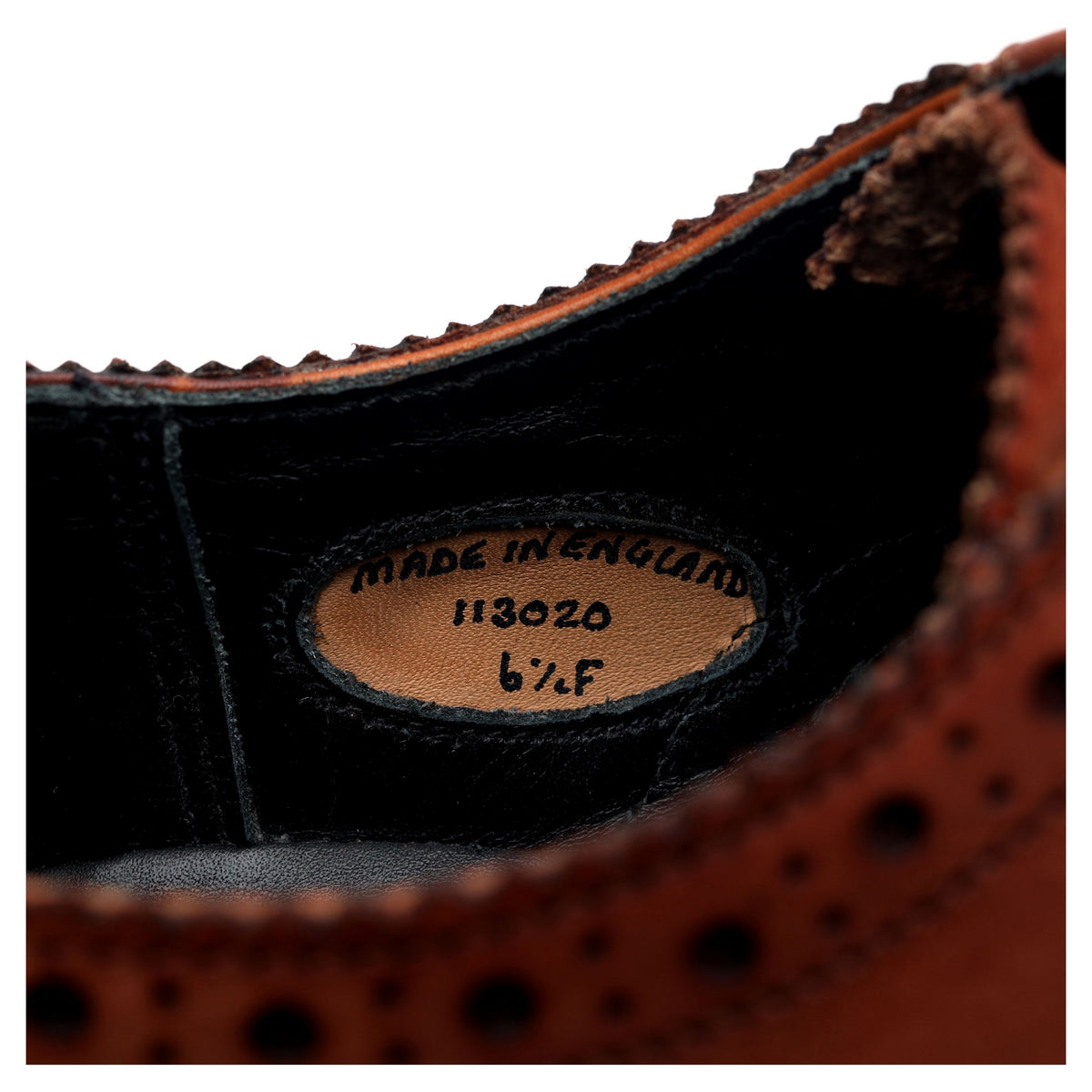 &#39;Harrow&#39; Triple Welt Tan Brown Leather Oxford Brogues UK 6.5 F