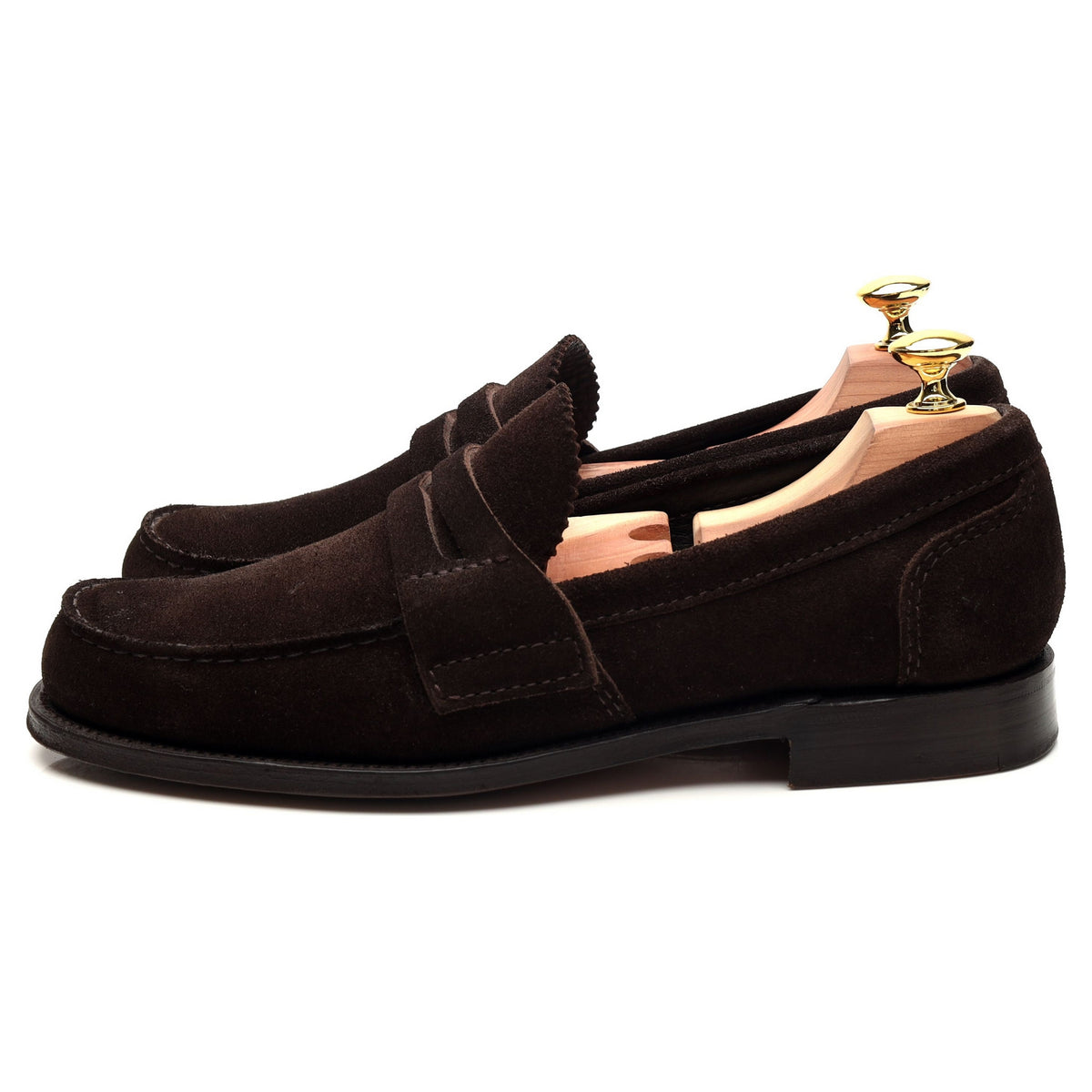 &#39;Arena&#39; Dark Brown Suede Loafers UK 7 G