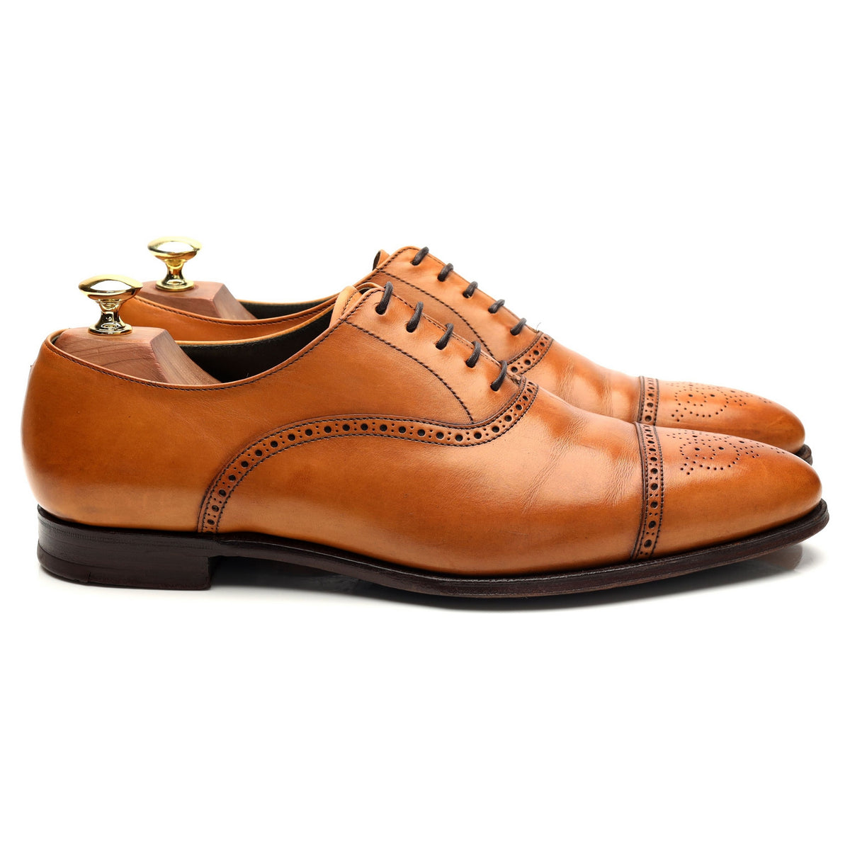 &#39;Malton&#39; Tan Brown Leather Oxford UK 8.5 E