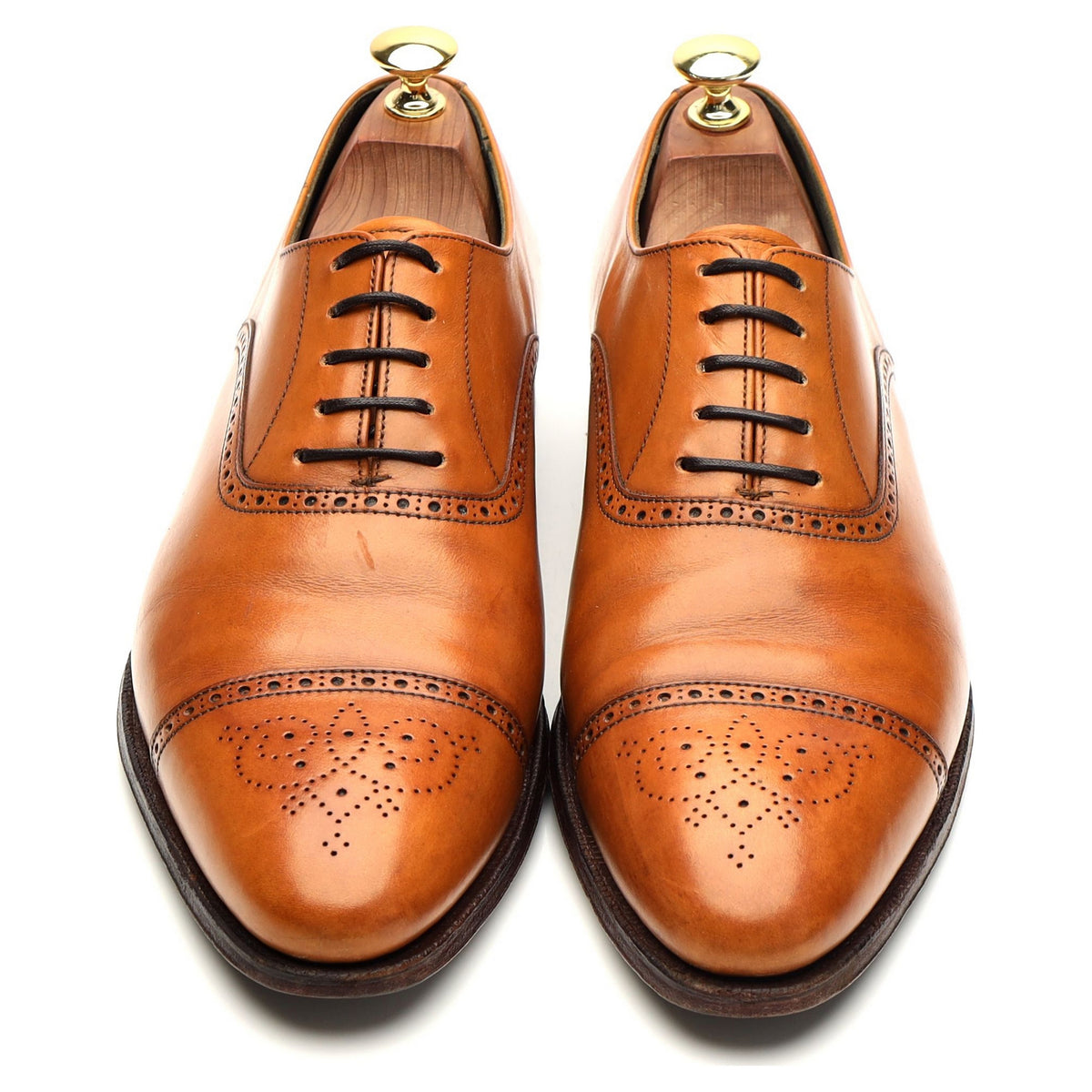 &#39;Malton&#39; Tan Brown Leather Oxford UK 8.5 E