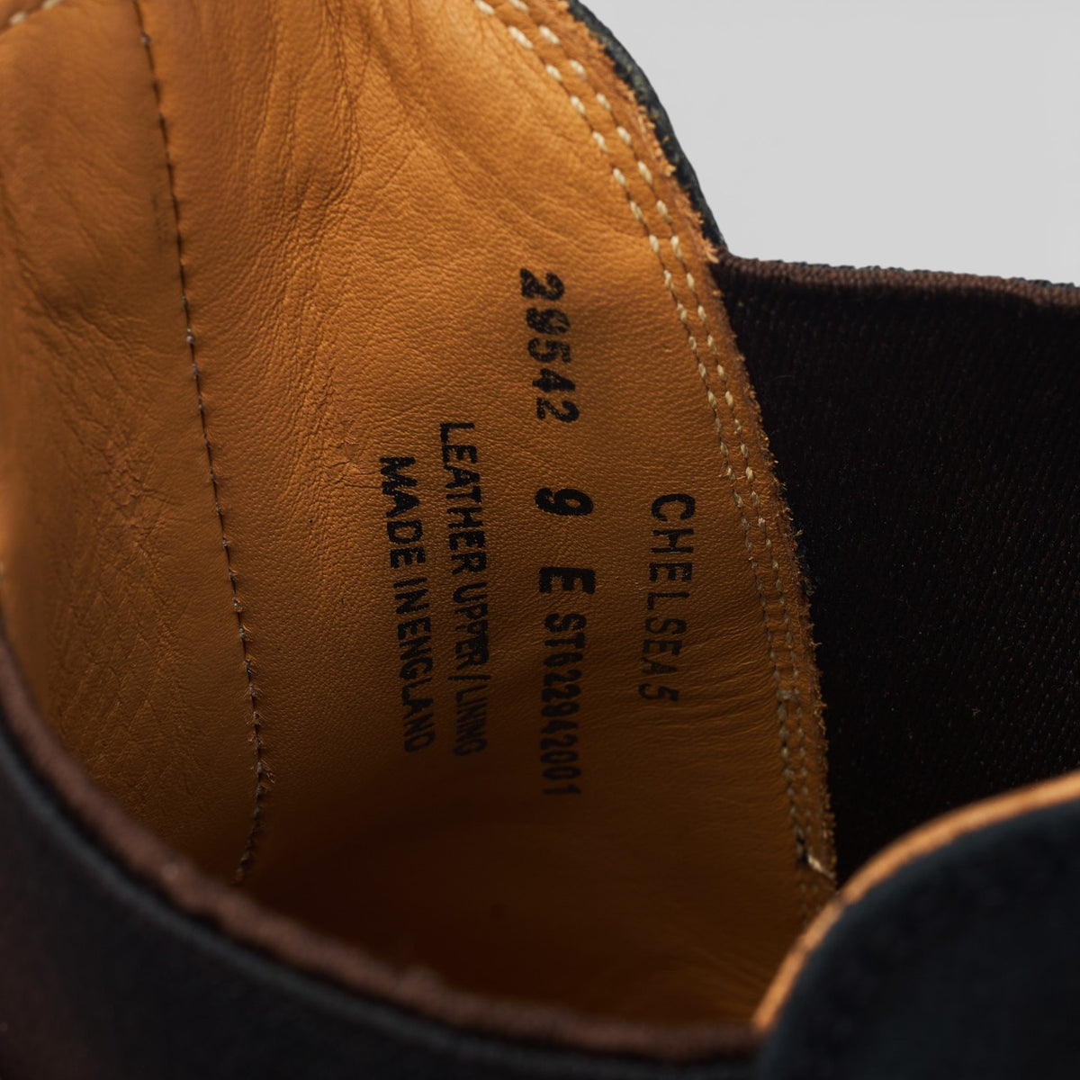 'Chelsea 5' Black Rough-Out Suede Chelsea Boots UK 9 E