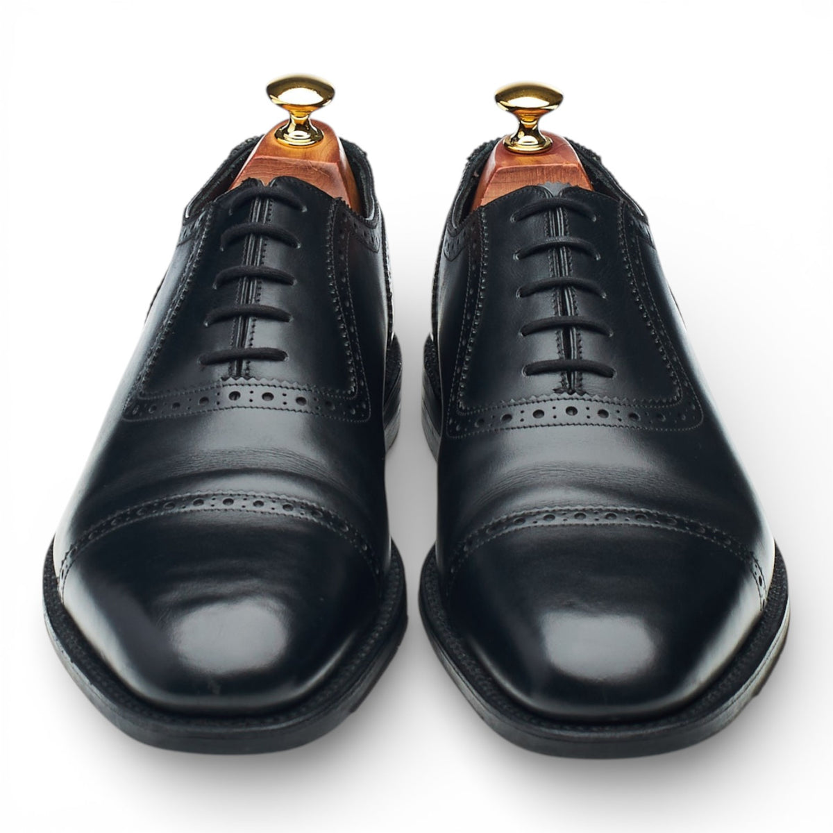 1880 'Fleet' Black Leather Oxford Brogues UK 9 F