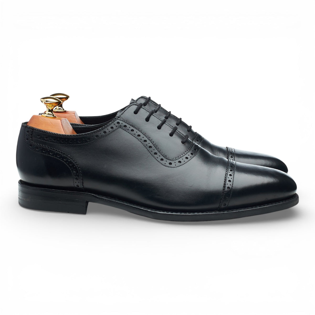 1880 'Fleet' Black Leather Oxford Brogues UK 9 F