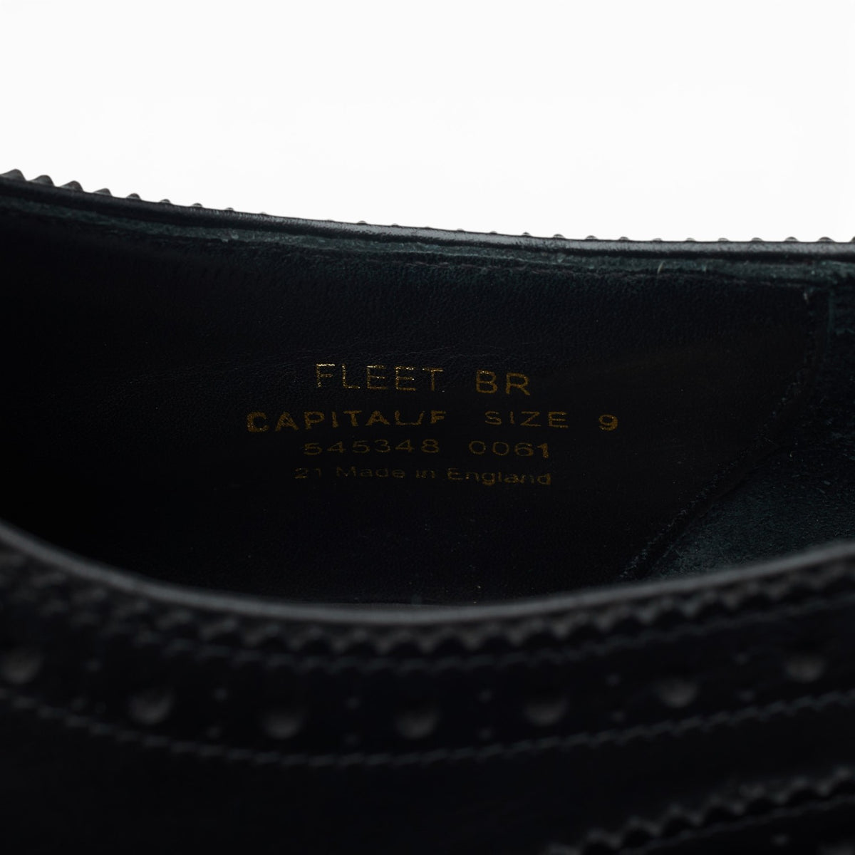 1880 'Fleet' Black Leather Oxford Brogues UK 9 F