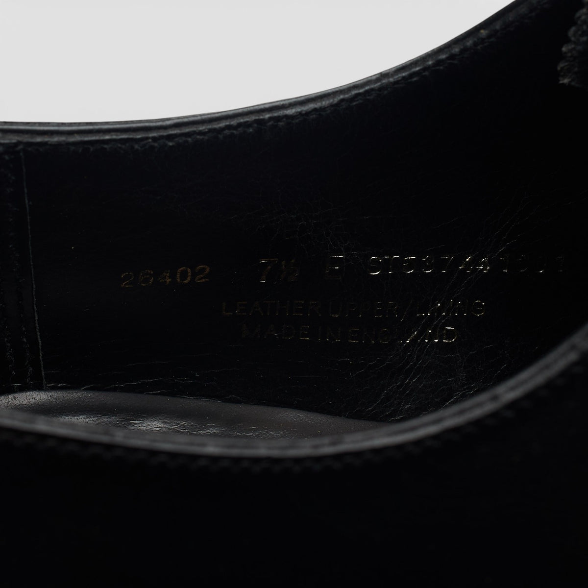 'Egerton' Black Leather Oxford UK 7.5 E