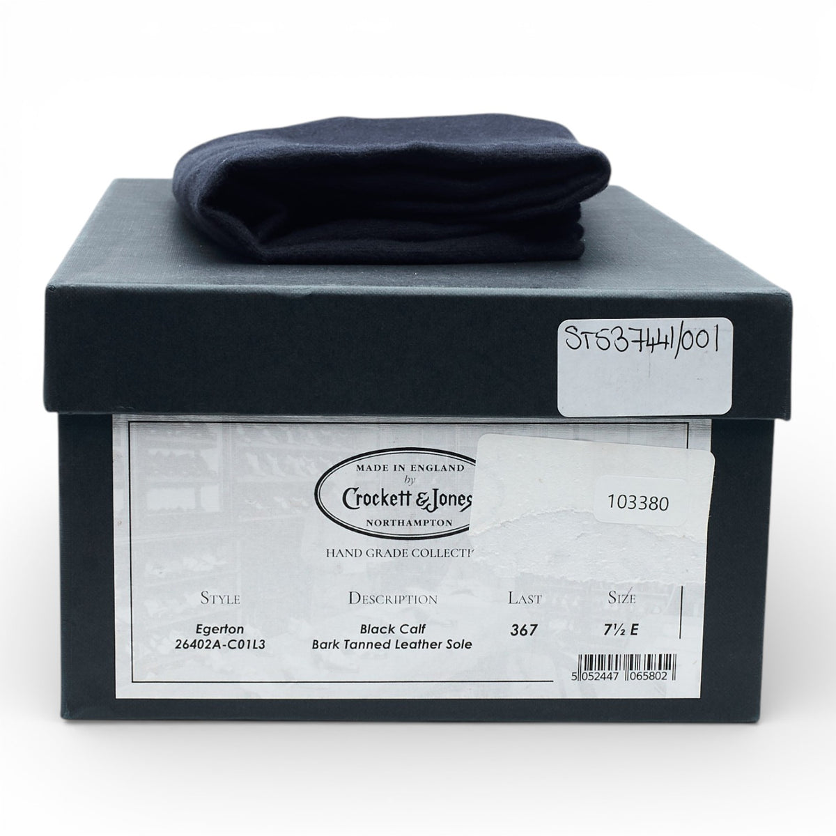 'Egerton' Black Leather Oxford UK 7.5 E