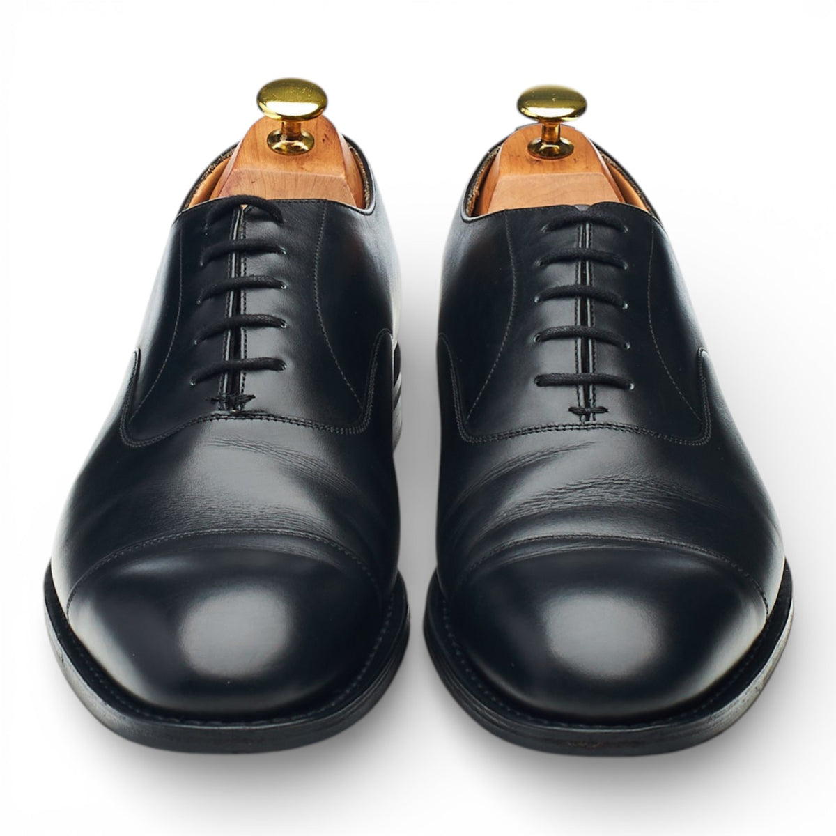 'Consul' Black Leather Oxford UK 8 G