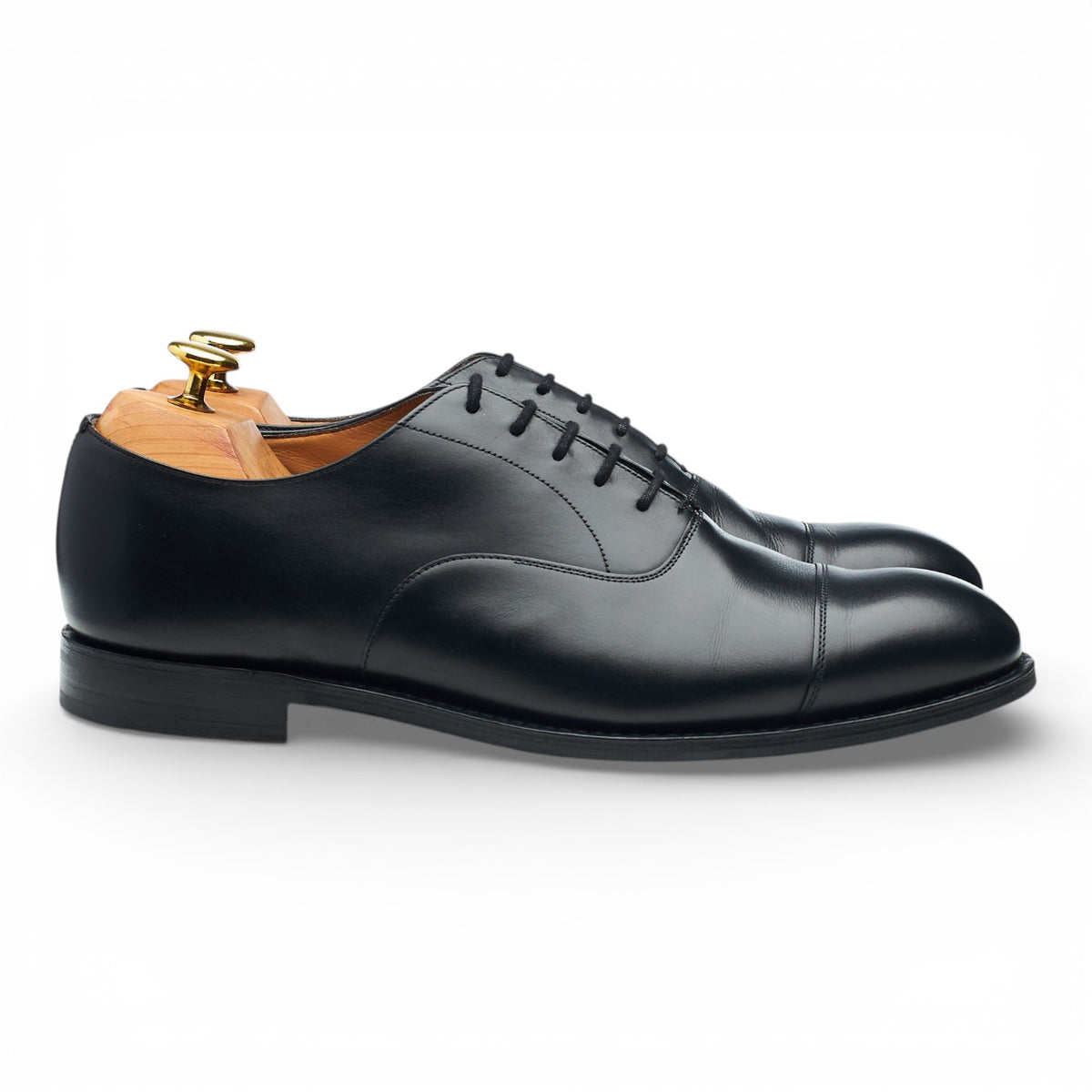 'Consul' Black Leather Oxford UK 8 G