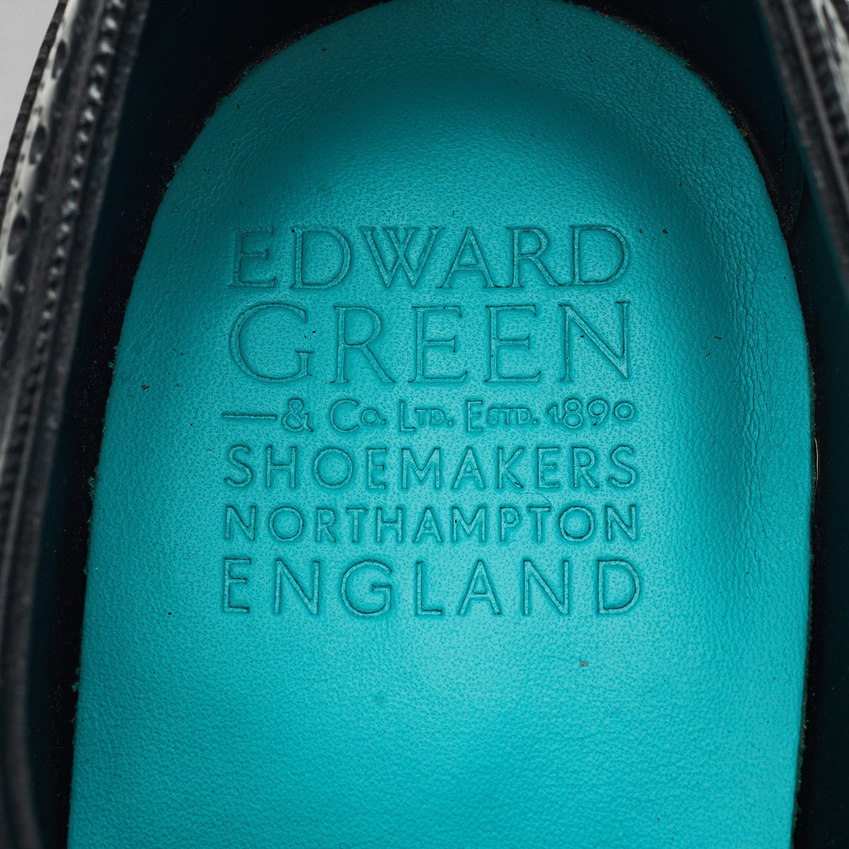 'Canterbury' Black Leather Oxford Semi Brogues UK 9.5 E