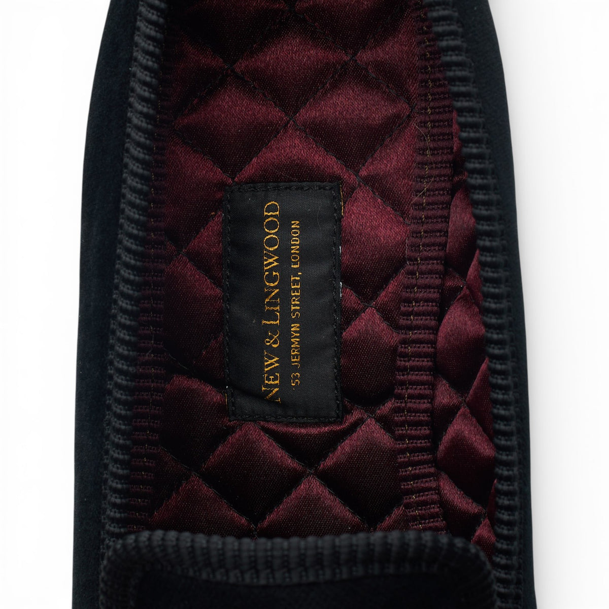 'Albert' Black Velvet Slippers UK 7.5