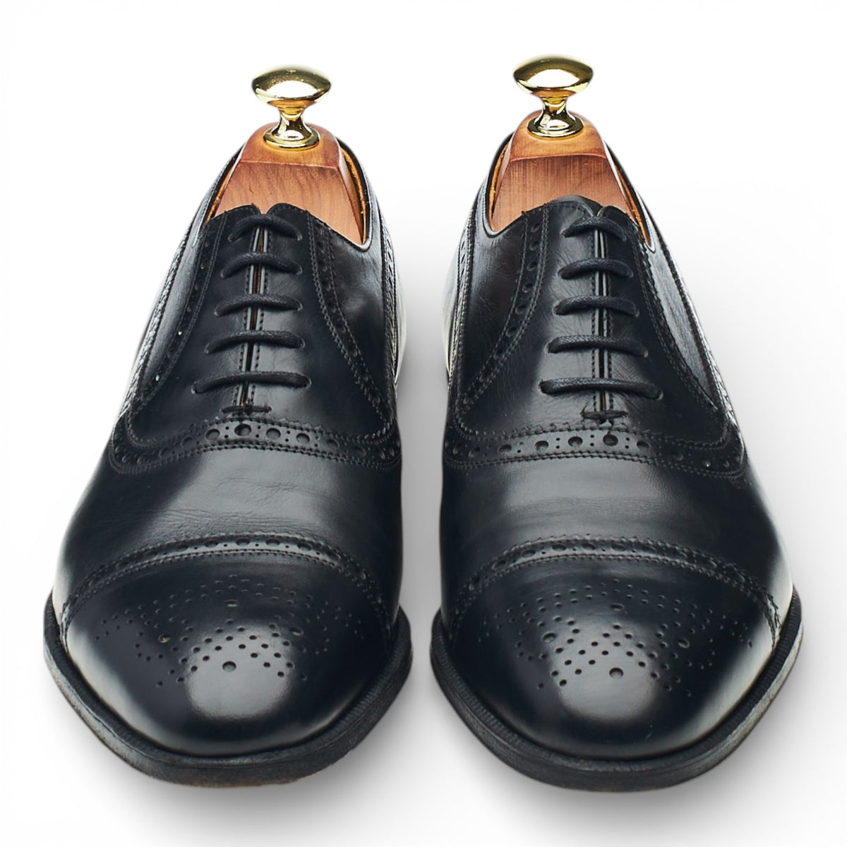 'King' Black leather Oxford Brogues UK 7 F